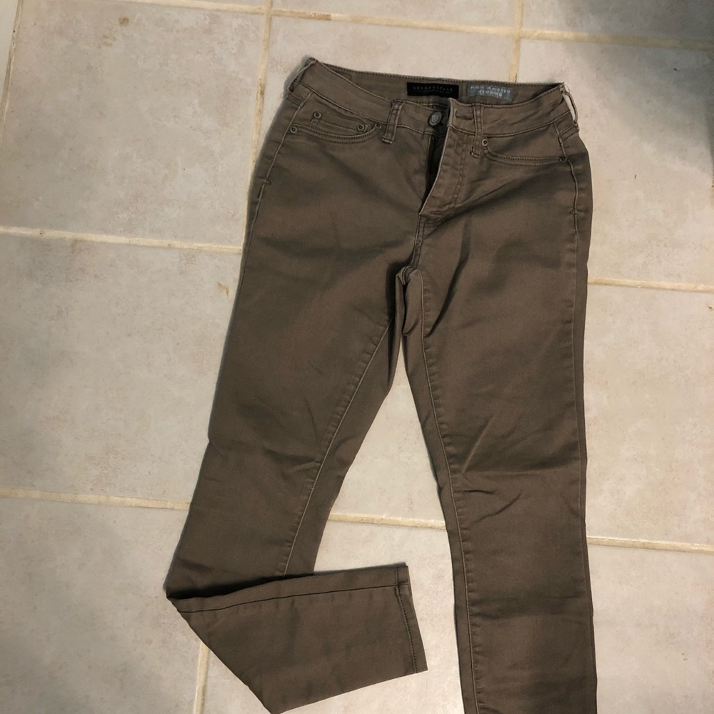 Brown skinny jeans
